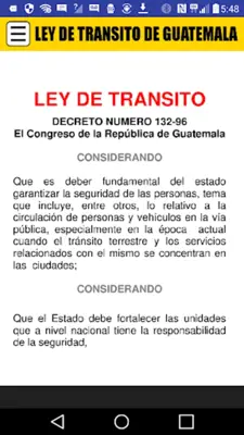 Ley de Tránsito Guatemala Actualizada android App screenshot 2